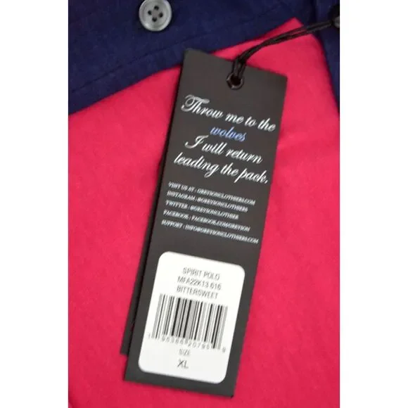 GREYSON‎ Men's Spirit Short Sleeve Polo Shirt SIZE XL Bittersweet Pink NWT